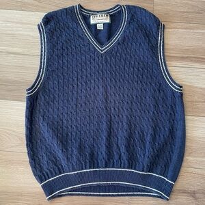 Vintage Ivy Crew Navy Sweater Vest
